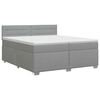 vidaXL Postel boxspring s matrac&iacute; Světle &scaron;ed&aacute; 200 x 200 cm Textil