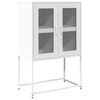 vidaXL Skř&iacute;ň highboard b&iacute;l&aacute; 68x39x107 cm ocel