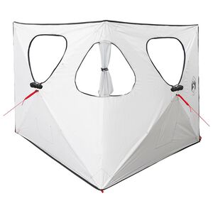 vidaXL Loveck&yacute; stan B&iacute;l&yacute; blackout 145 x 145 x 150 cm Polyester a ocel