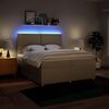 vidaXL Box spring postel s matrac&iacute; kr&eacute;mov&aacute; 200x200 cm textil