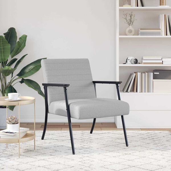 vidaXL křeslo Oblačno šedá 59 x 75 x 78 cm textil