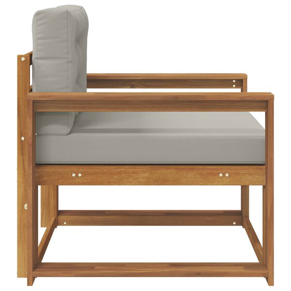 vidaXL Venkovn&iacute; středn&iacute; pohovka Masivn&iacute; ak&aacute;tov&eacute; dřevo Př&iacute;rodn&iacute;