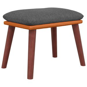 vidaXL Podnožka tmavě &scaron;ed&aacute; 45x29,5x35 cm textil a uměl&aacute; kůže