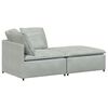 vidaXL Modul&aacute;rn&iacute; pohovka s podnožkou&pol&scaron;t&aacute;ře samet světle &scaron;ed&aacute;