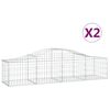 vidaXL Klenut&eacute; gabionov&eacute; ko&scaron;e 2 ks 200x50x40/60 cm pozinkovan&eacute; železo