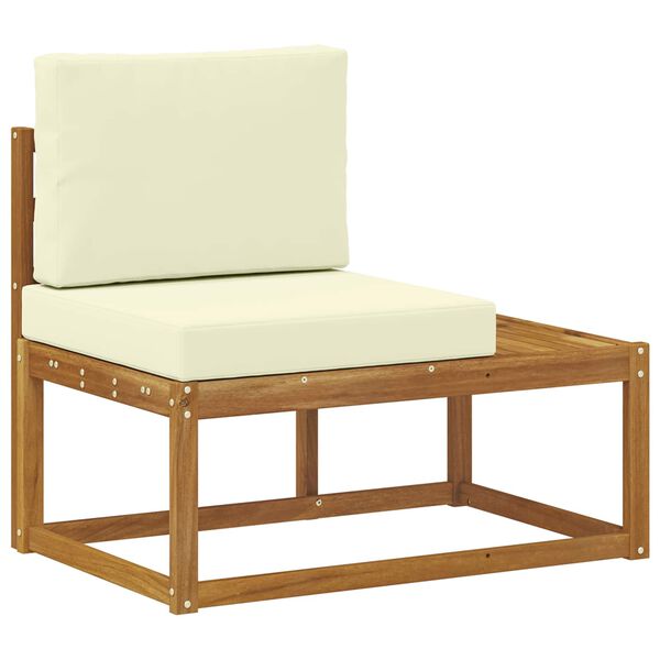 vidaXL Venkovn&iacute; koncov&aacute; pohovka s pol&scaron;t&aacute;řem Př&iacute;rodn&iacute; 91 x 63 x 73 cm