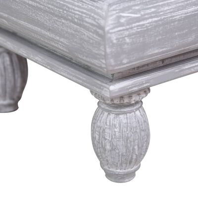 vidaXL Konferenční stolek šedý 90 x 50 x 40 cm masivní mahagon