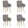 vidaXL J&iacute;deln&iacute; židle 4 pcs Textil Taupe 56,5 x 50 x 87,5 cm