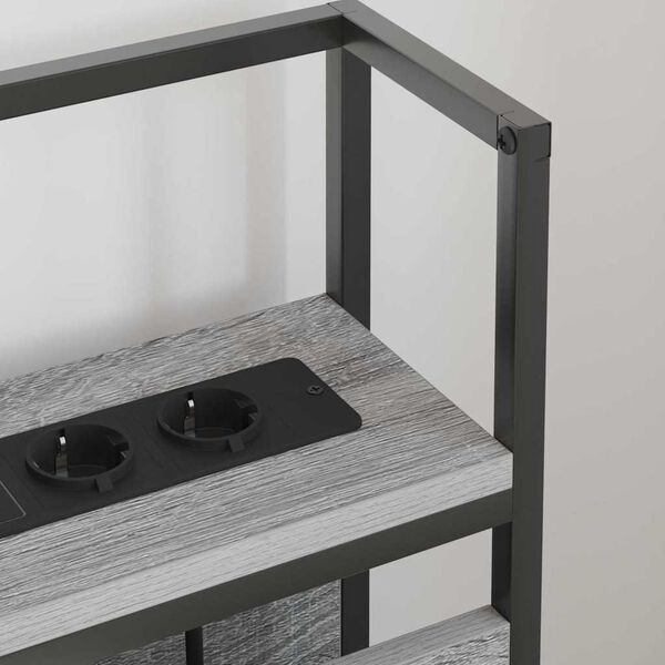 vidaXL &Uacute;ložn&eacute; čelo postele s polic&iacute; &Scaron;ed&aacute; sonoma 98 cm Kompozitn&iacute; dřevo