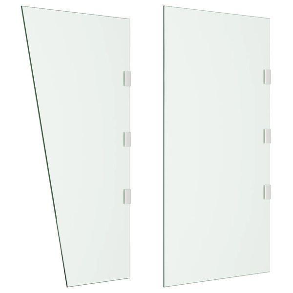vidaXL 2d&iacute;ln&eacute; bočn&iacute; stěny k vchodov&eacute; stř&iacute;&scaron;ce průhledn&eacute; tvrzen&eacute; sklo