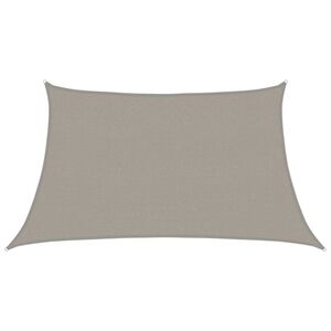 vidaXL Stínicí plachta 160 g/m² lichoběžník světle šedá 3/4 x 2 m HDPE