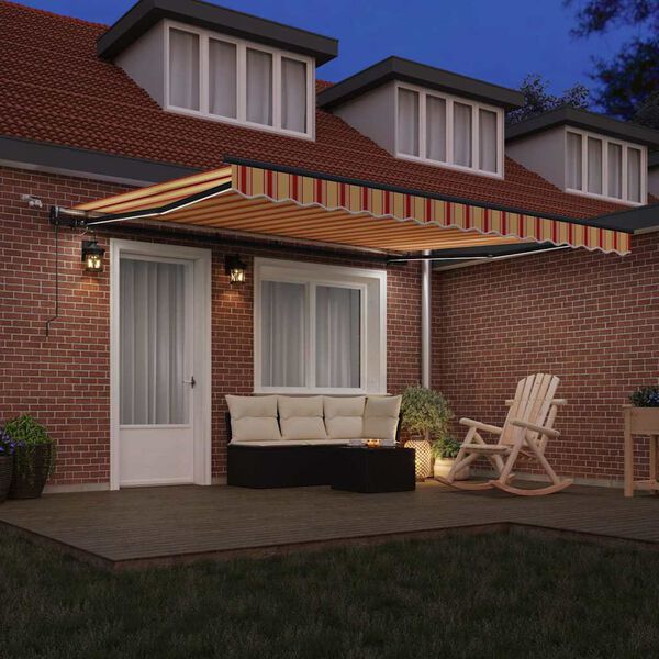 vidaXL Pl&aacute;tno pro mark&yacute;zu s Žlut&aacute; a oranžov&aacute; 400 &times; 300 cm Polyester