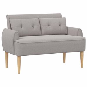 vidaXL Pohovka s knofl&iacute;kov&yacute;m pro&scaron;&iacute;v&aacute;n&iacute;m Světle &scaron;ed&aacute; 117 x 67 x 77 cm