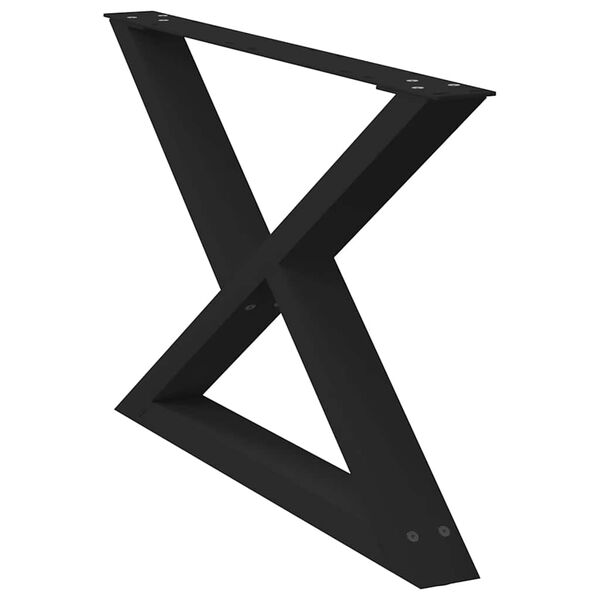 vidaXL Nohy konferenčn&iacute;ho stolku 2 ks čern&eacute; 70 x (42-43,3) cm ocelov&eacute;