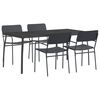 vidaXL J&iacute;deln&iacute; souprava 5 ks Antracit 165 x 80 x 72 cm Ocel
