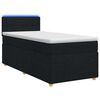 vidaXL Postel boxspring s matrac&iacute; s LED p&aacute;sky Čern&aacute; 80 x 200 cm Textil