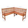 vidaXL Zahradn&iacute; rohov&aacute; lavice s podu&scaron;kami 150 cm masivn&iacute; ak&aacute;cie