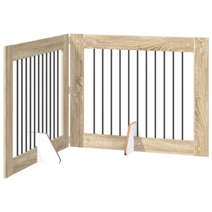 vidaXL Skl&aacute;dac&iacute; ps&iacute; br&aacute;na se stojany 2 ks Dub sonoma 200,5 cm