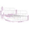 vidaXL Kovov&yacute; r&aacute;m postele s hlavov&yacute;m a nožn&iacute;m čelem b&iacute;l&yacute; 120 x 190 cm