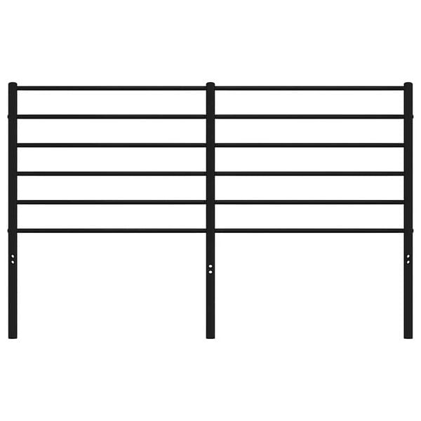 vidaXL Kovov&eacute; n&aacute;hradn&iacute; čelo postele čern&eacute; 150 cm
