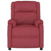 vidaXL Zvedací masážní křeslo vínové umělá kůže
