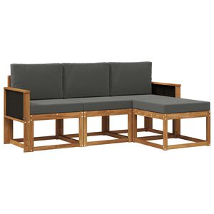 vidaXL Venkovn&iacute; pohovkov&aacute; souprava 4 pcs Přirozen&aacute; a Anthracitov&aacute;