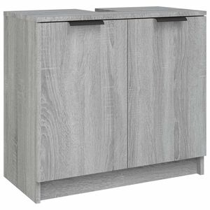 vidaXL Koupelnov&aacute; skř&iacute;ňka &scaron;ed&aacute; sonoma 64,5x33,5x59 cm kompozitn&iacute; dřevo