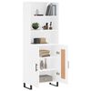 vidaXL Skř&iacute;ň highboard b&iacute;l&aacute; 69,5 x 34 x 180 cm kompozitn&iacute; dřevo