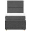 vidaXL Box spring postel s matrac&iacute; tmavě &scaron;ed&aacute; 90x200 cm textil