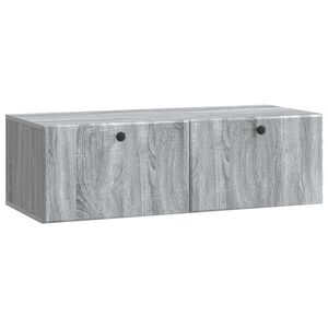 vidaXL N&aacute;stěnn&aacute; TV skř&iacute;ň 98 x 41 x 30 cm &Scaron;ed&yacute; Sonoma Kompozitn&iacute; dřevo