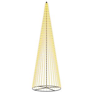 vidaXL LED v&aacute;nočn&iacute; strom 485 cm 1632 LED Tepl&aacute; b&iacute;l&aacute; Železo Čern&aacute;