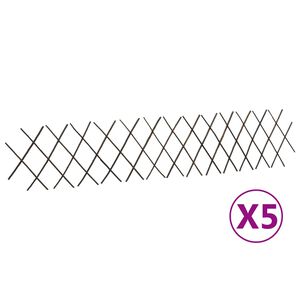 vidaXL Vrbov&eacute; trel&aacute;žov&eacute; ploty 5 ks 180 x 30 cm
