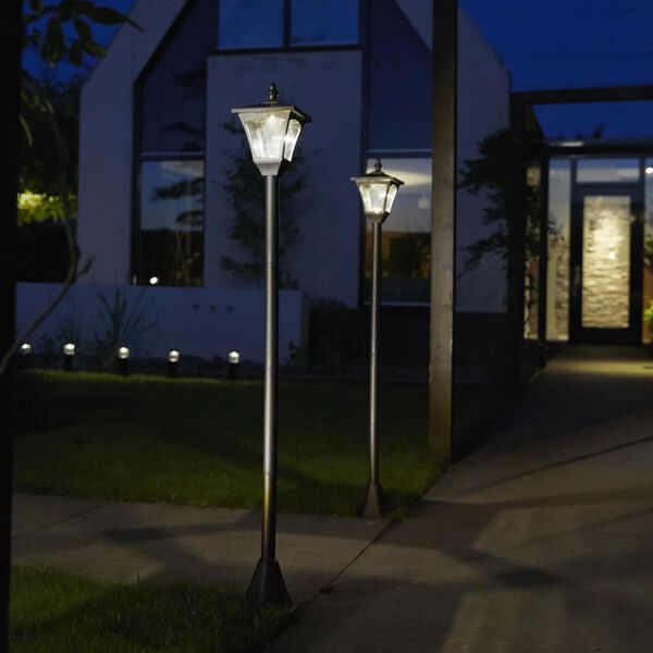 Luxform Sol&aacute;rn&iacute; zahradn&iacute; vysok&aacute; LED lampa Casablanca čern&aacute; 31159