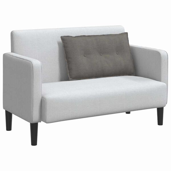 vidaXL Polštář na záda Světle šedá 80 x 50 cm Žebrovaná látka