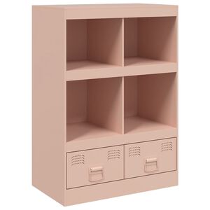 vidaXL Highboard růžov&yacute; 67 x 39 x 95 cm ocel