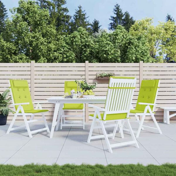 vidaXL Podu&scaron;ky na židli s vysok&yacute;m opěradlem 4 ks jasně zelen&eacute; oxford