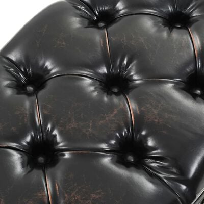 vidaXL Úložná lavice 110 cm černá umělá kůže