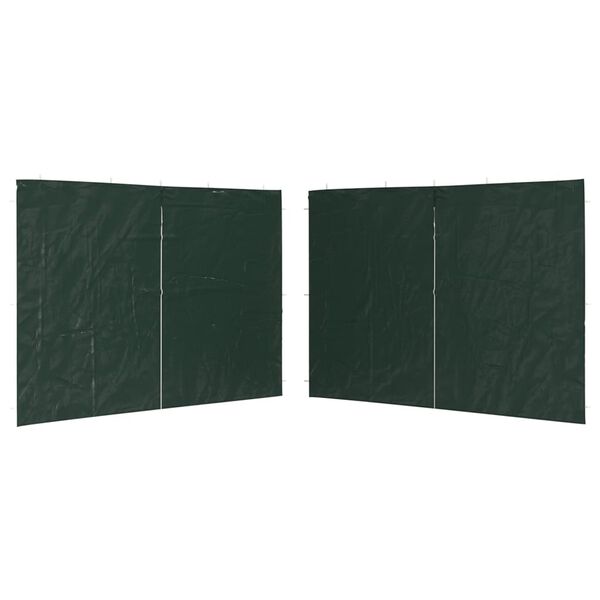 vidaXL Boční stěna k party stanu 2 ks se zipem PE zelená