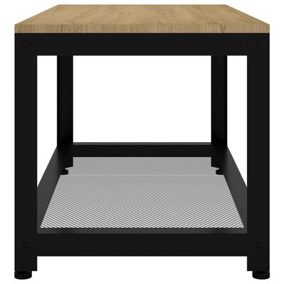 vidaXL Konferenční stolek světle hnědý a černý 90x45x45cm MDF a železo