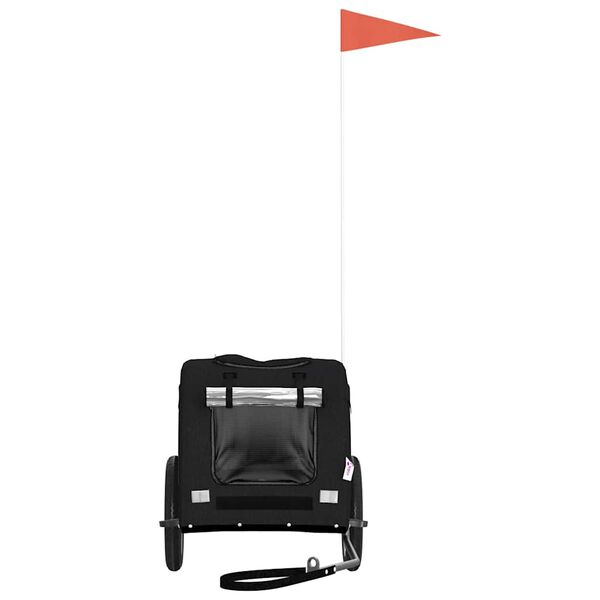 vidaXL Voz&iacute;k za kolo pro psa čern&yacute; oxfordsk&aacute; tkanina a železo