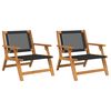 vidaXL Zahradn&iacute; n&aacute;bytek 2 pcs Čern&aacute; 67 x 78 x 73 cm