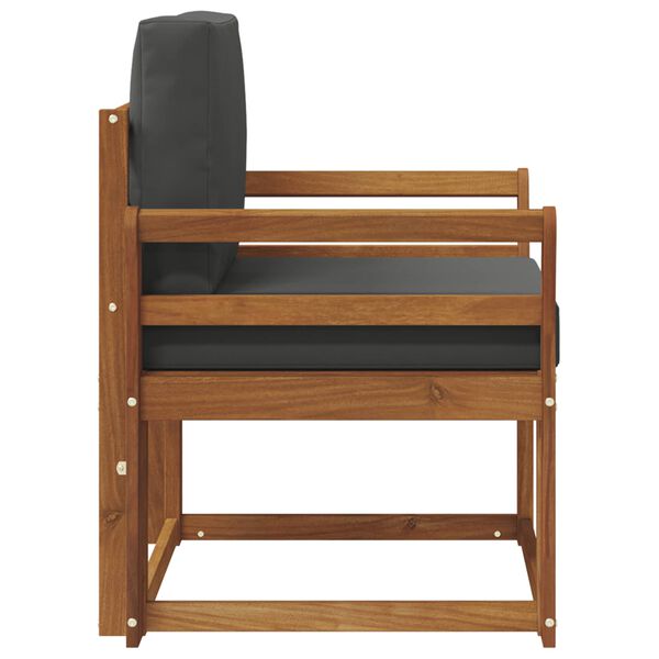 vidaXL Venkovn&iacute; pohovka Masivn&iacute; ak&aacute;ciov&eacute; dřevo a polyester Př&iacute;rodn&iacute;