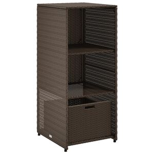 vidaXL Zahradn&iacute; &uacute;ložn&aacute; skř&iacute;ň hněd&aacute; 50 x 55 x 115 cm polyratan