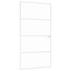 vidaXL Interi&eacute;rov&eacute; dveře b&iacute;l&eacute; 102x201,5 cm tvrzen&eacute; sklo a hlin&iacute;k &uacute;zk&eacute;