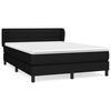 vidaXL Box spring postel s matrac&iacute; čern&aacute; 140 x 190 cm textil