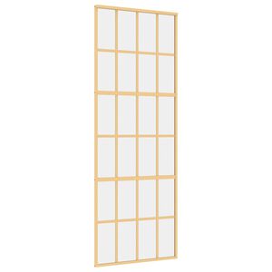 vidaXL Posuvn&eacute; dveře zlat&eacute; 76 x 205 cm čir&eacute; ESG sklo a hlin&iacute;k