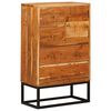vidaXL Komoda se dveřmi Př&iacute;rodn&iacute; 55 x 30 x 90 cm Masivn&iacute; ak&aacute;tov&eacute; dřevo