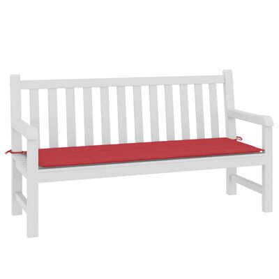 vidaXL Poduška na zahradní lavici červená 150x50x3 cm oxfordská látka