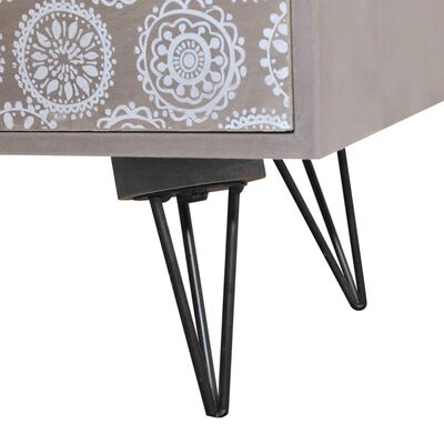 vidaXL Noční stolek se 3 zásuvkami šedé a hnědé