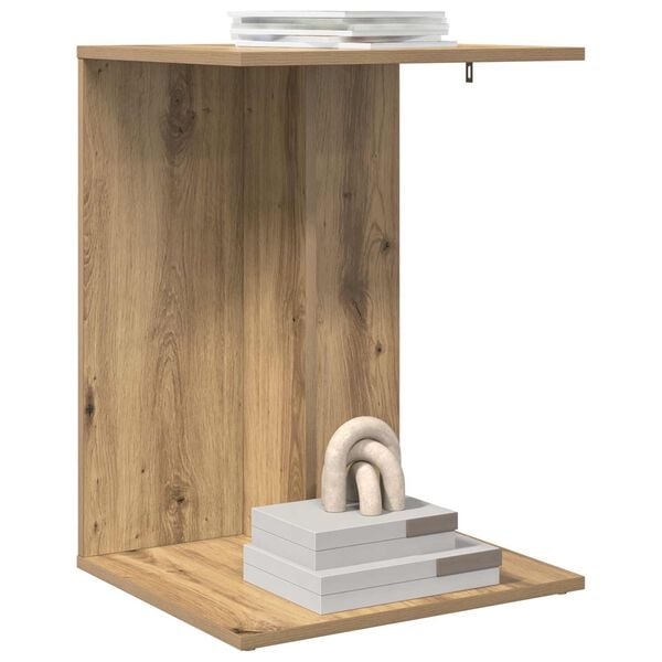 vidaXL Bočn&iacute; stůl Artisanov&yacute; dub 45 x 40 x 62,5 cm kompozitn&iacute; dřevo